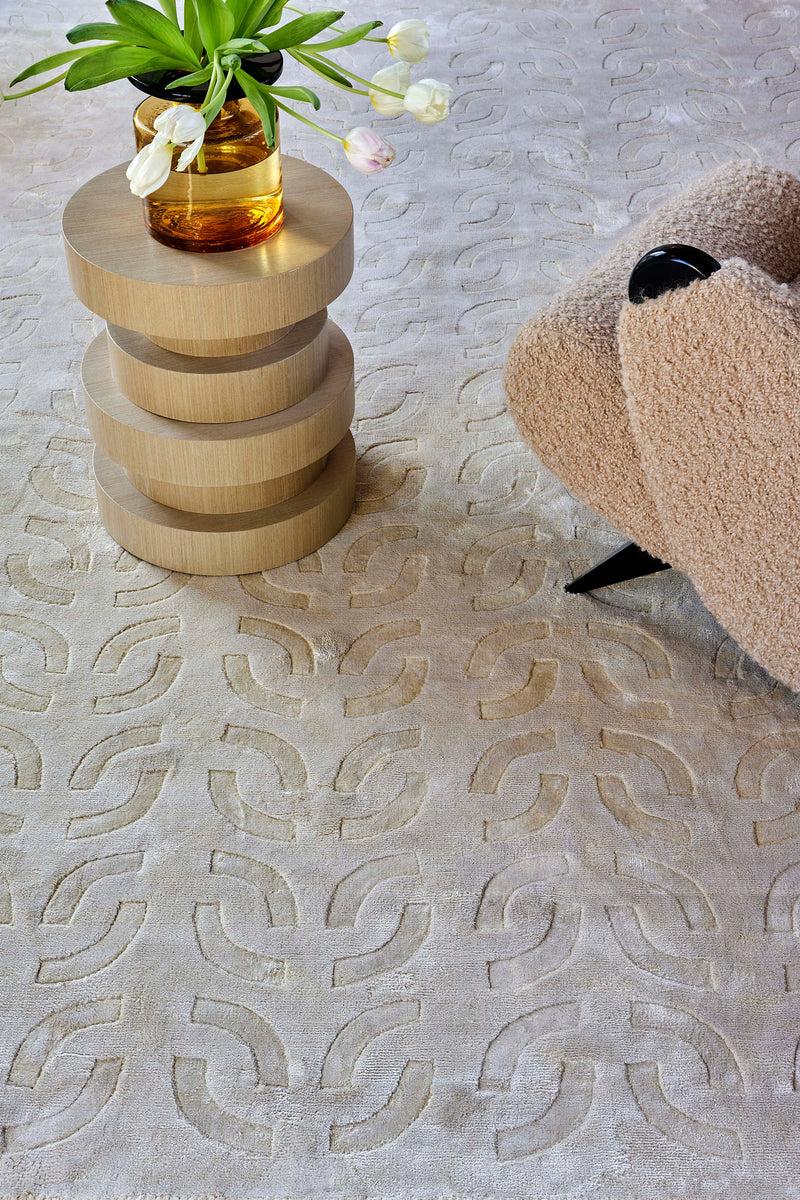 Toulemonde Bochart Wilton Beige Tapis Beige En Tencel