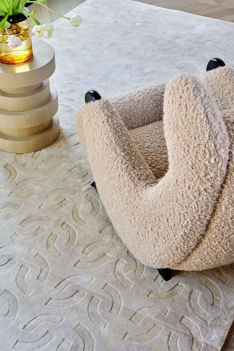 Toulemonde Bochart Wilton Beige Tapis Beige En Tencel