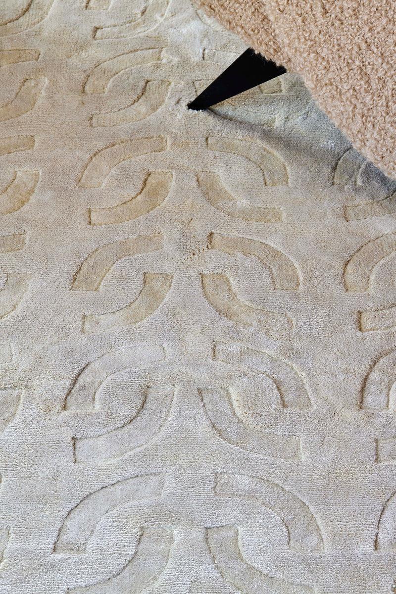 Toulemonde Bochart Wilton Beige Tapis Beige En Tencel