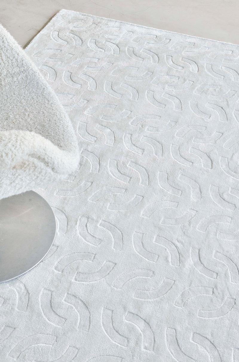 Toulemonde Bochart Wilton Blanc Tapis Blanc En Tencel