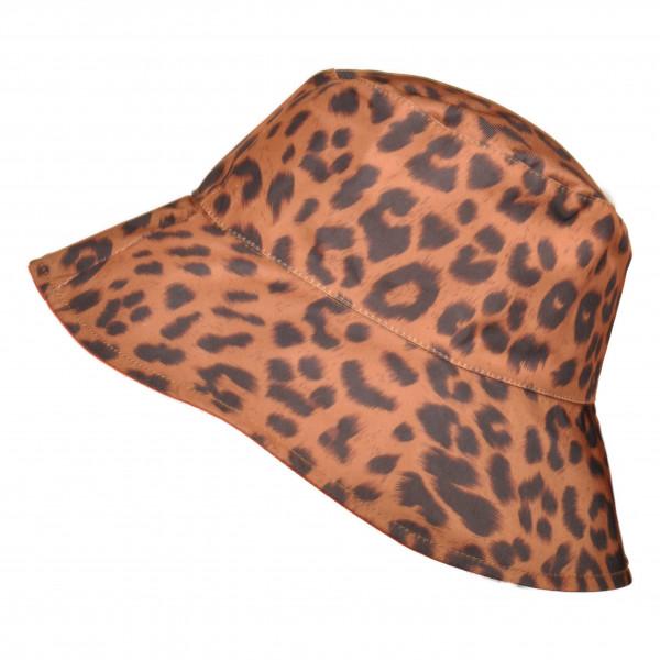 toutacoo Capeline Léopard marron foncé/rouille reversible