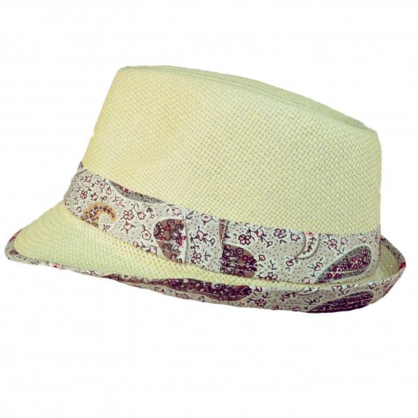 Toutacoo Chapeau Copacabana Panama à Bande Paisley Rose Foncé