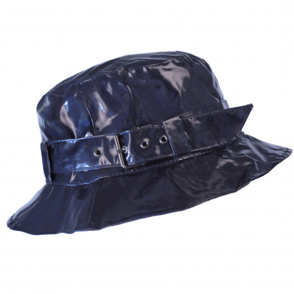 toutacoo Chapeau de pluie à boucle uni réglable de couleur bleu marine Aspect ciré
