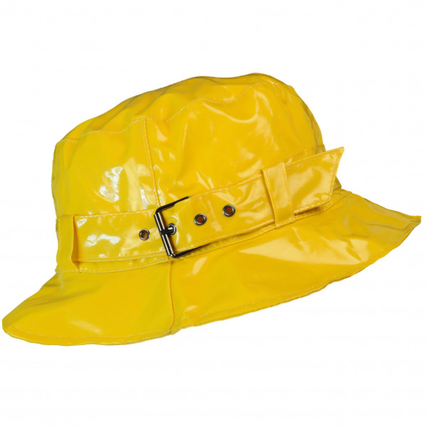 toutacoo Chapeau de pluie à boucle uni réglable de couleur jaune Aspect ciré
