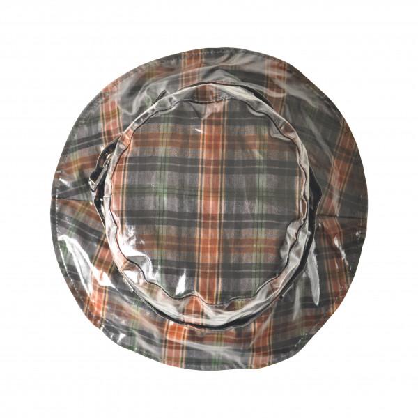 Toutacoo Chapeau De Pluie à Carreaux Gris /Marron Aspect Ciré