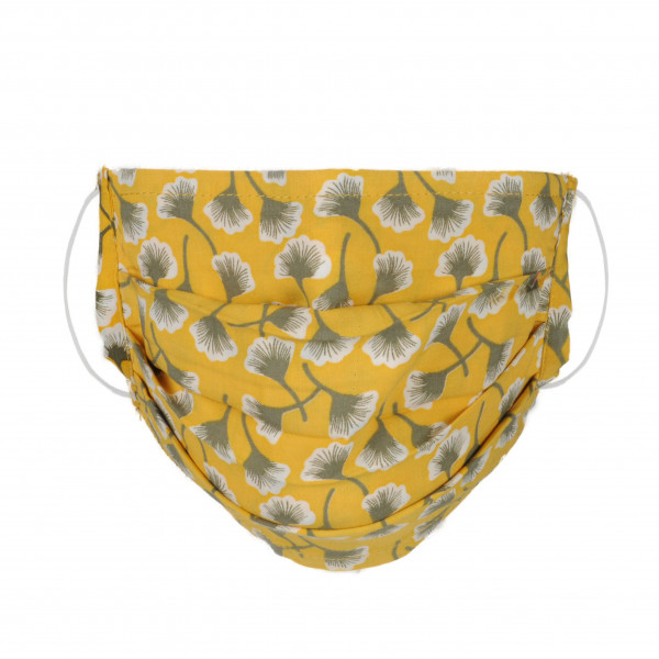 Toutacoo Lot De Deux Masques En Tissu Avec Poche Intégrée Pour Filtre Lavable Et Réutilisable. Coloris Imprimé Jaune/Terracotta