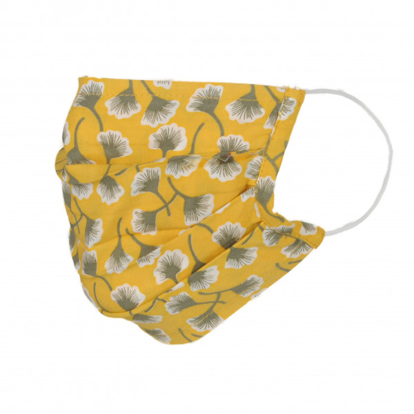 Toutacoo Lot De Deux Masques En Tissu Avec Poche Intégrée Pour Filtre Lavable Et Réutilisable. Coloris Imprimé Jaune/Terracotta