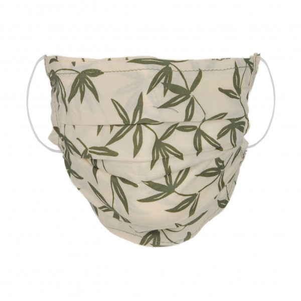 Toutacoo Lot De Deux Masques En Tissu Avec Poche Intégrée Pour Filtre Lavable Et Réutilisable. Coloris Imprimé Kaki/Ecru