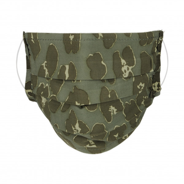 Toutacoo Lot De Deux Masques En Tissu Avec Poche Intégrée Pour Filtre Lavable Et Réutilisable. Coloris Imprimé Noir / Kaki