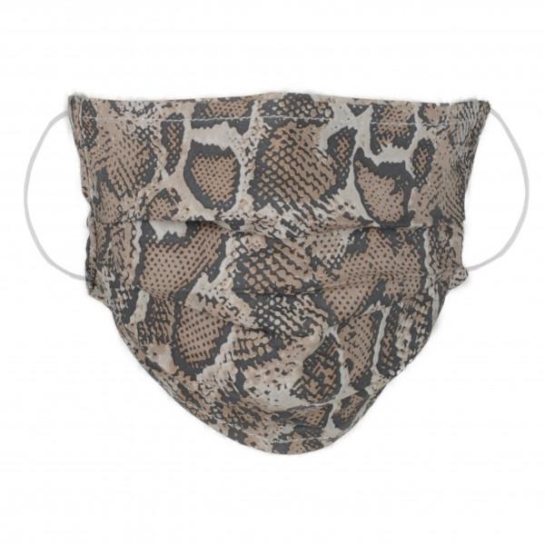 Toutacoo Lot De Deux Masques En Tissu Avec Poche Intégrée Pour Filtre Lavable Et Réutilisable. Coloris Imprimé Python/rose