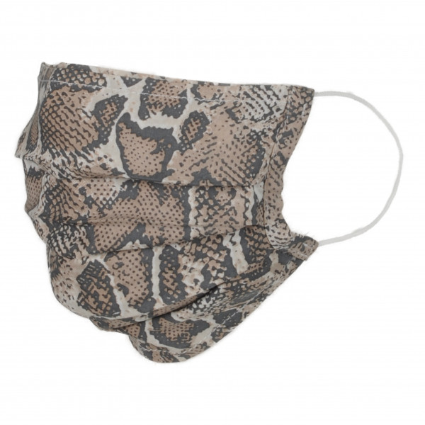 Toutacoo Lot De Deux Masques En Tissu Avec Poche Intégrée Pour Filtre Lavable Et Réutilisable. Coloris Imprimé Python/rose