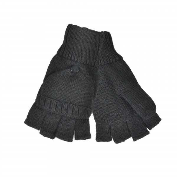 Toutacoo Set Bonnet Et Mitaines Avec Moufles Amovibles - Couleur Noir