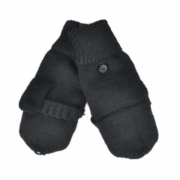 Toutacoo Set Bonnet Et Mitaines Avec Moufles Amovibles - Couleur Noir