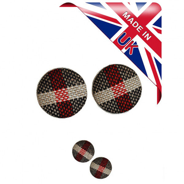 toutacoo Boutons de manchette tartan camel