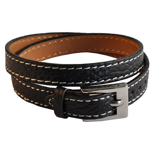 toutacoo Bracelet en cuir noir