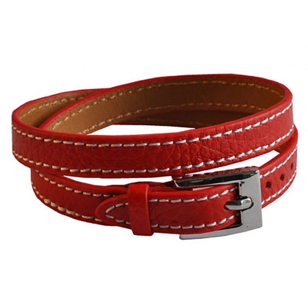 toutacoo Bracelet en cuir rouge