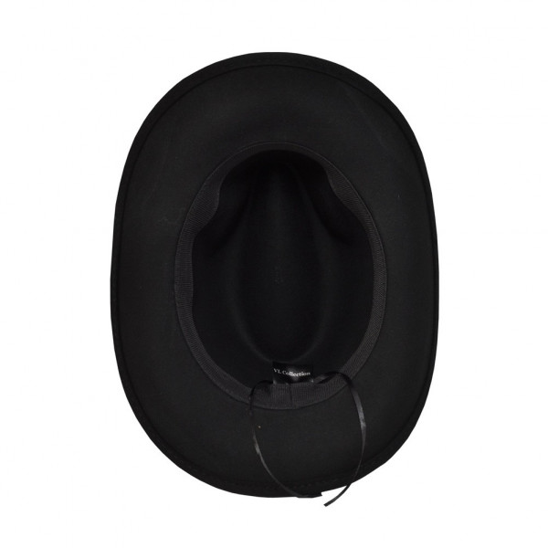 Toutacoo Chapeau Panama Noir 100% Laine