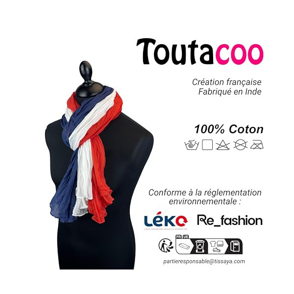 Toutacoo Chèche Blanc Tressé