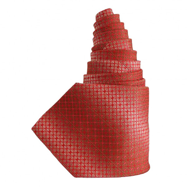 toutacoo Cravate en soie rouge à carreaux