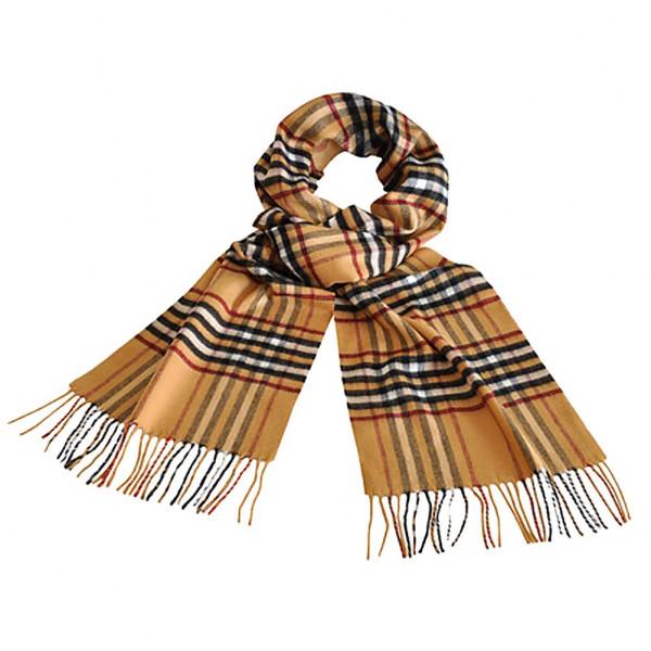 toutacoo Echarpe à carreaux tartan Camel