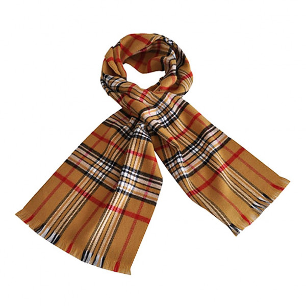 toutacoo Echarpe écossaise camel