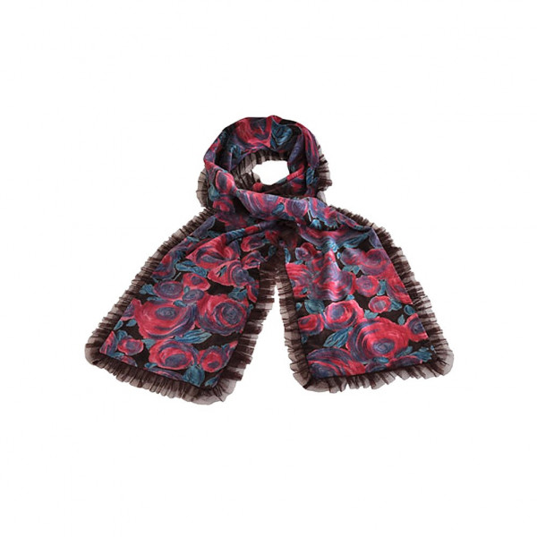 toutacoo Echarpe KIKI ROSES lie de vin