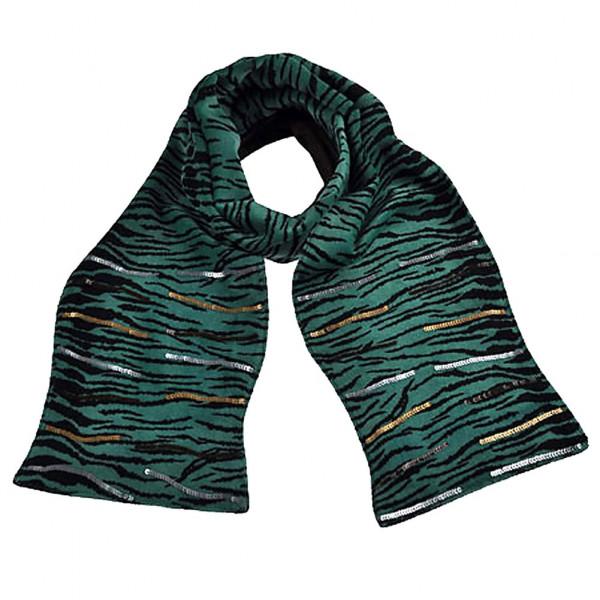 toutacoo Echarpe zébrée vert
