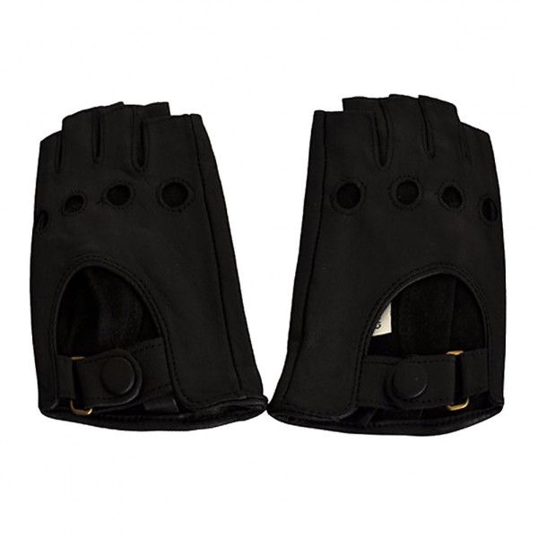 toutacoo Mitaines cuir noir