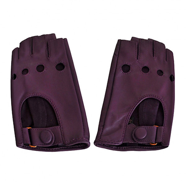 toutacoo Mitaines cuir violet