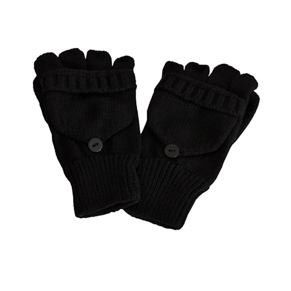 toutacoo Mitaines noires avec moufle amovible