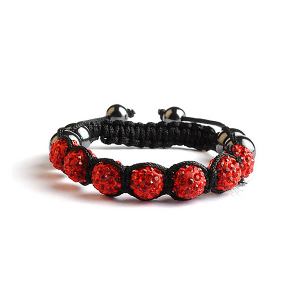 toutacoo Shamballa 7 Perles - Rouge