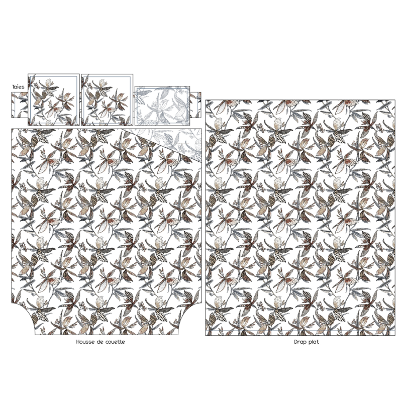 Tradilinge Drap 100% Coton Tradilinge PÉNÉLOPE SILICE