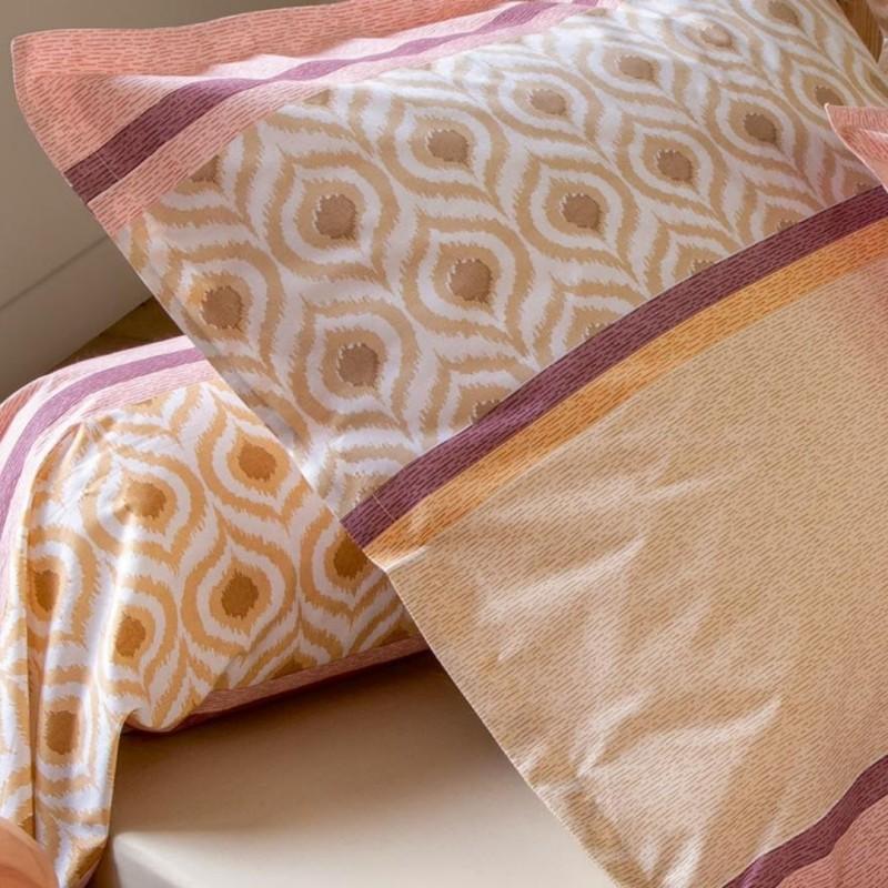 Tradilinge Drap Housse 100% Coton Tradilinge Uni SEIGLE (Inouk Rose)