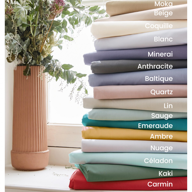 Tradilinge Drap Housse Bonnets 40cm Percale TRADILINGE