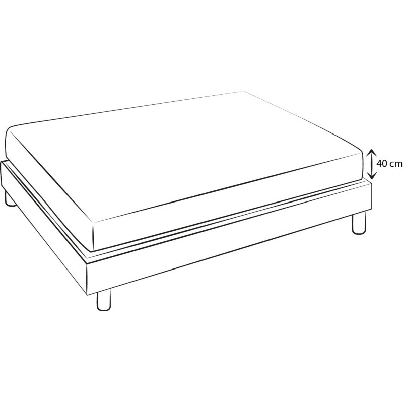 tradilinge Drap housse bonnets 40cm Percale TRADILINGE