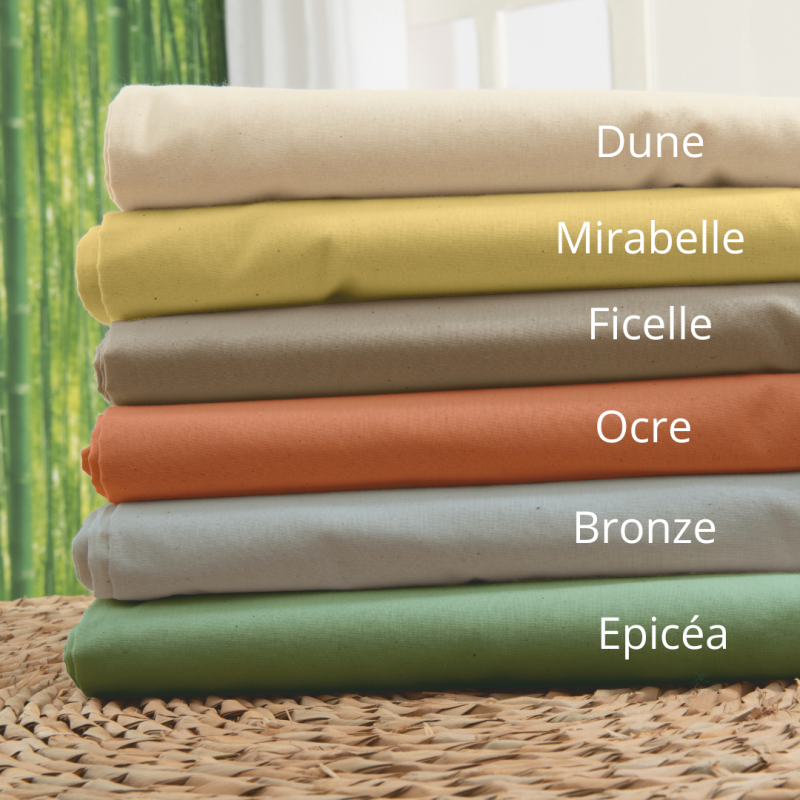 Tradilinge Drap Housse En Coton Bio - Coloris OCRE - Gamme AUTHENTIQUE