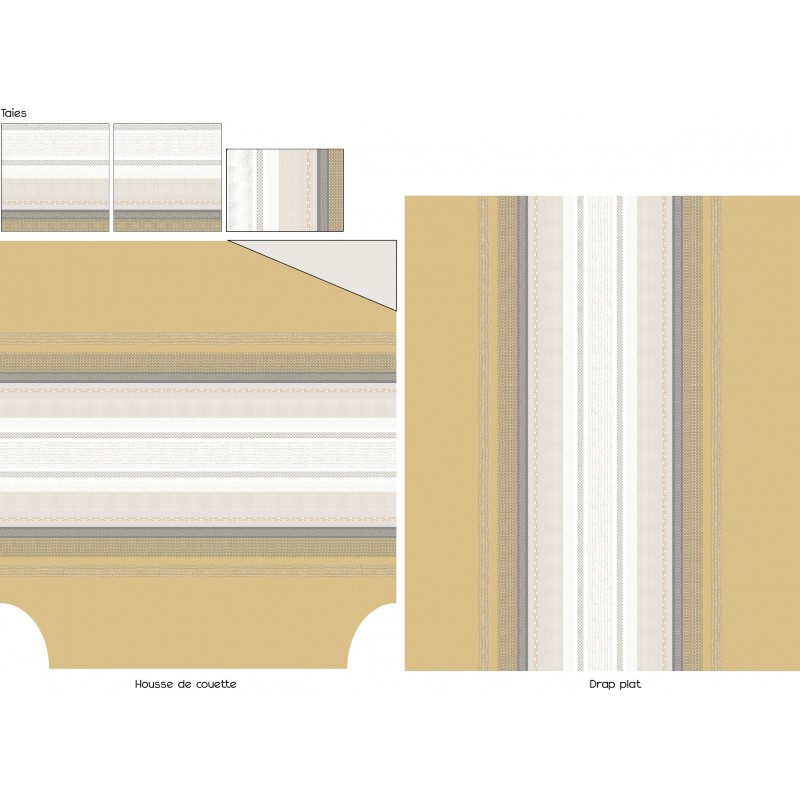 Tradilinge Drap Housse Percale Tradilinge Uni BEIGE (Marlow Miel)