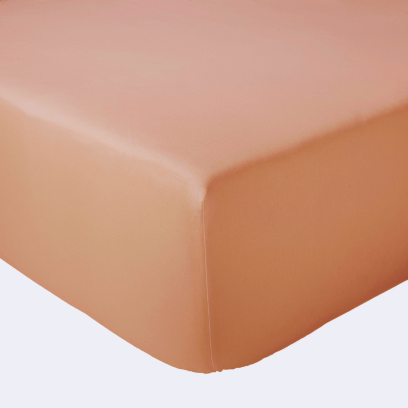 Tradilinge Drap Housse Percale Tradilinge Uni MELBA (Land Craie)