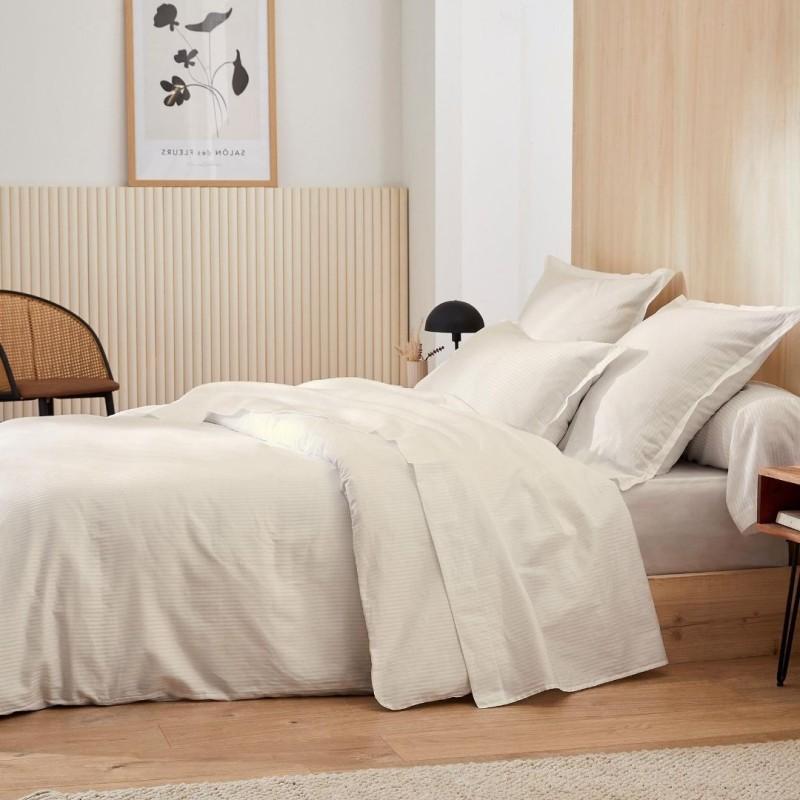 Tradilinge Drap Housse Satin Tradilinge Uni SABLE (Grand Hôtel Sable)