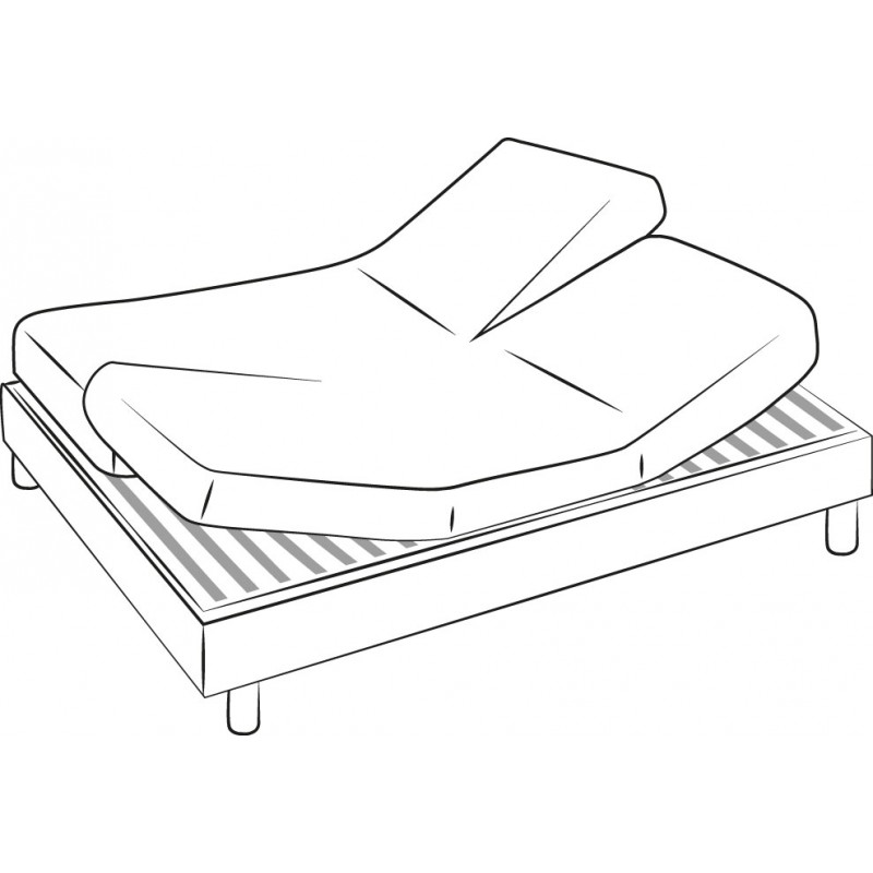tradilinge Drap housse tête et pieds relevables uni TRADILINGE 100% coton 57 fils/cm²
