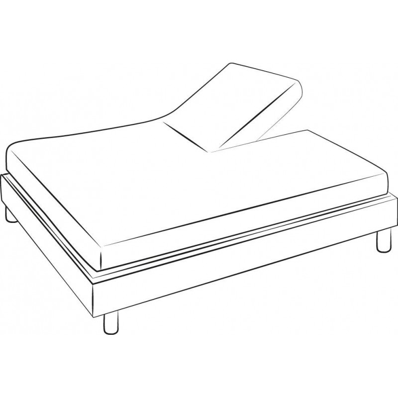 tradilinge Drap housse Uni tête relevable 100% coton 57 fils/cm²