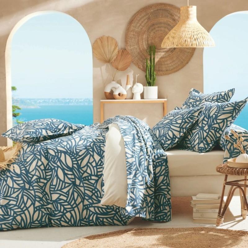 tradilinge Housse de couette 100% coton Tradilinge SÉRÉNA BLUE