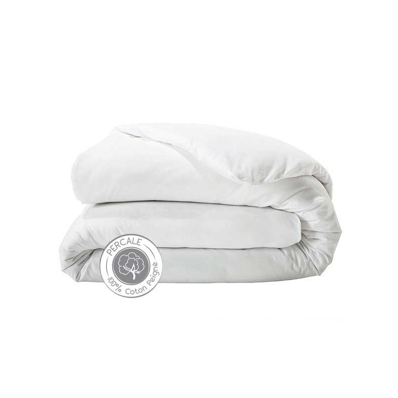 tradilinge Housse de couette percale Tradilinge BLANC
