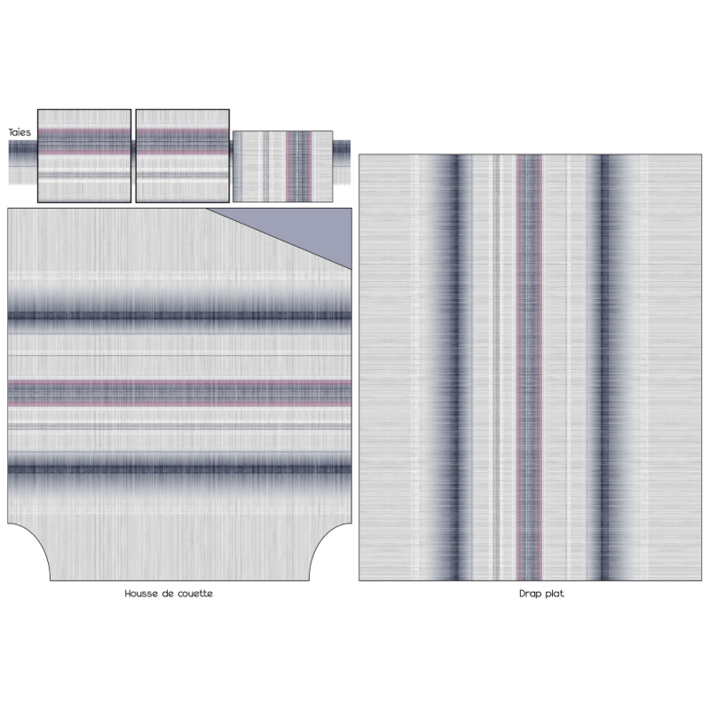 Tradilinge Housse De Couette Percale Tradilinge ESTEBAN BLEU