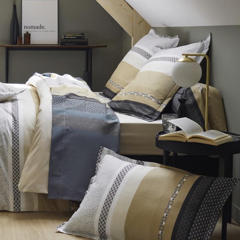 Tradilinge Housse De Couette Percale Tradilinge MARLOW ACIER
