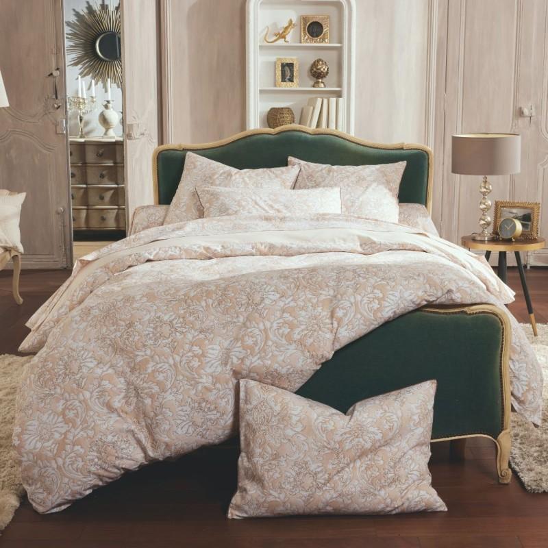 tradilinge Housse de couette percale Tradilinge PALAZZO BEIGE