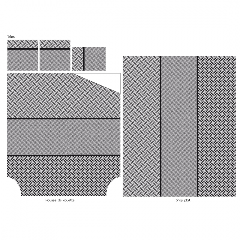 Tradilinge Housse De Couette Percale Tradilinge RIVIERA REGLISSE