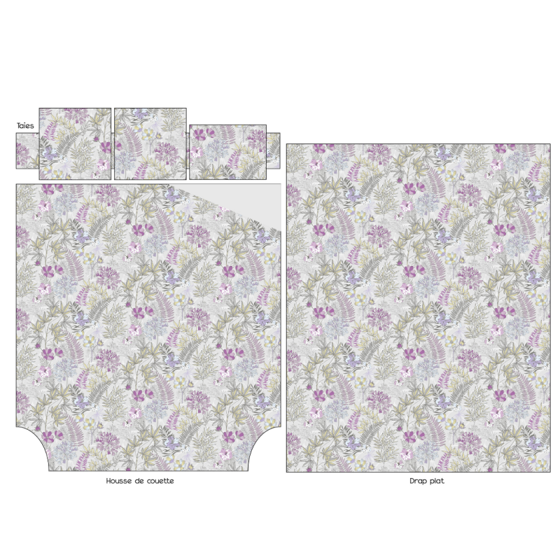 Tradilinge Housse De Couette Satin Tradilinge ANAÏS PERLE