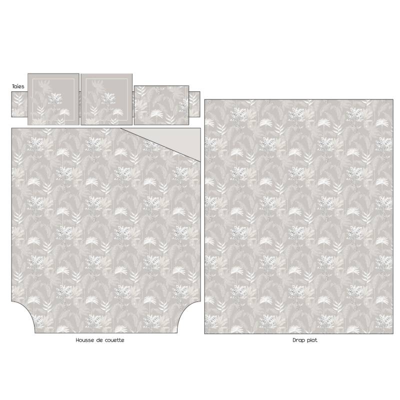 Tradilinge Housse De Couette Satin Tradilinge CAYENNE FICELLE