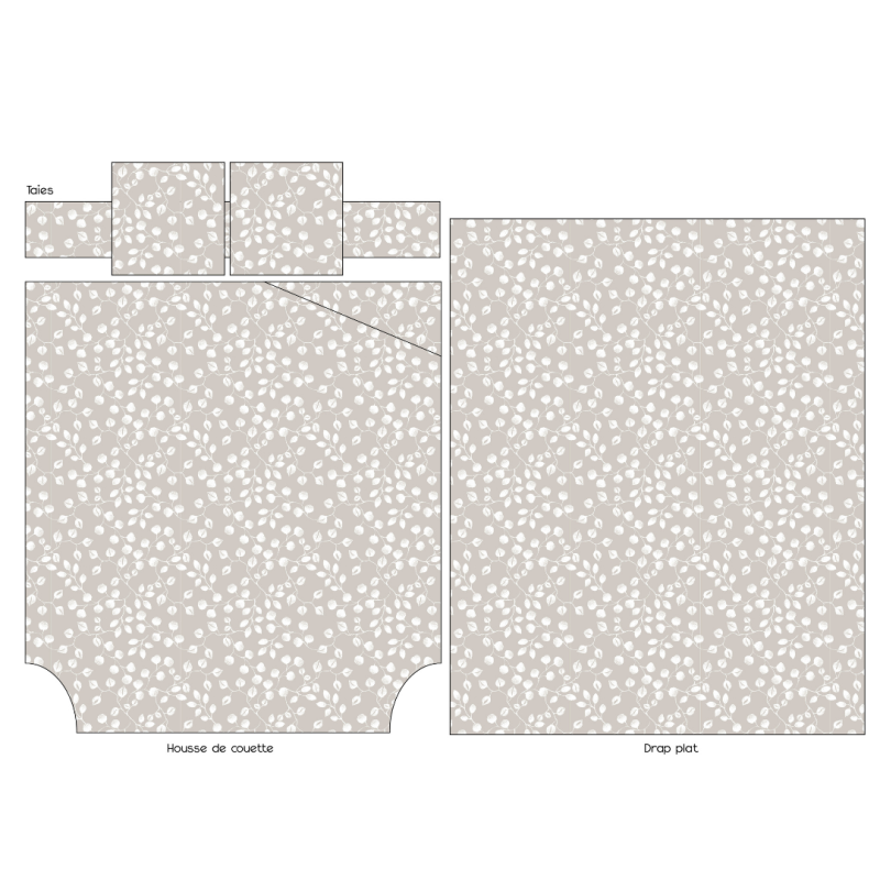 Tradilinge Parure Flanelle 100% Coton Tradilinge LÉNA